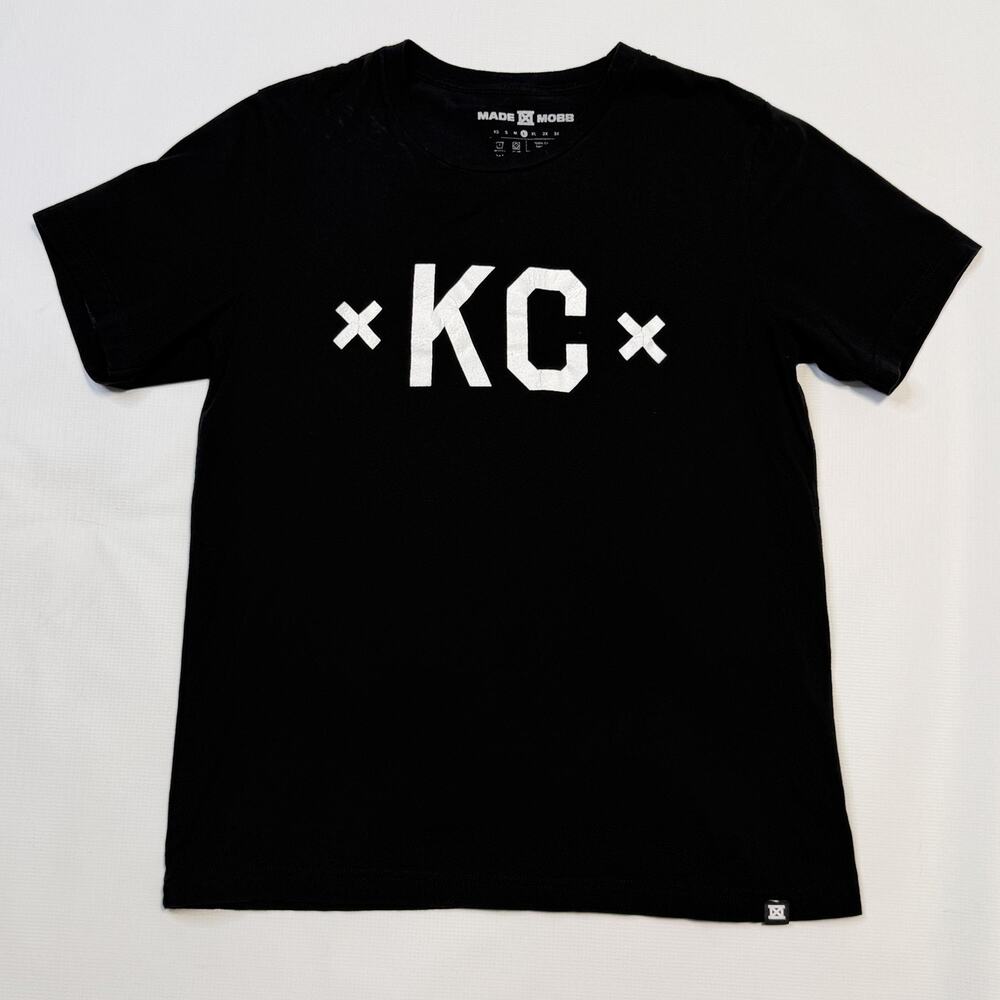 Made Mobb Shirt Mens Large Black KC Graphic Tee Streetwear Kansas City